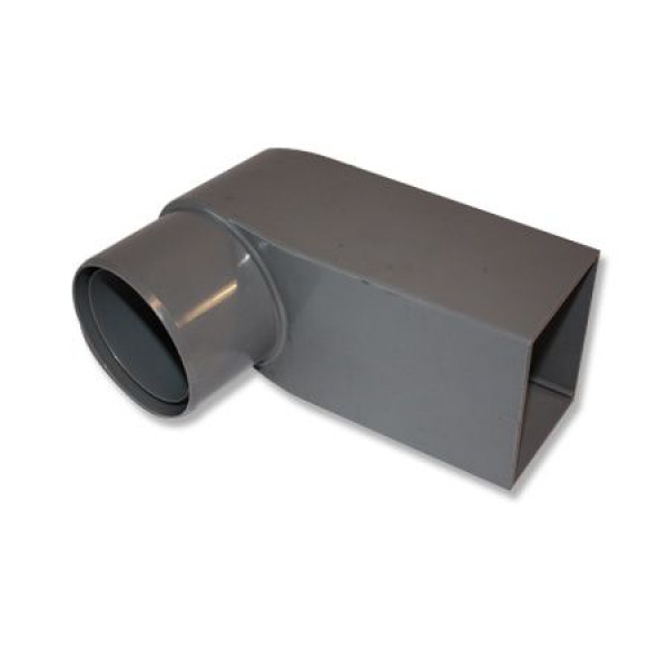 Stadsuitloop van PVC maten 60x80 mm voor buis 70-80 mm