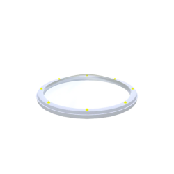 Lichtkoepel rond helder enkelwandig Acrylaat