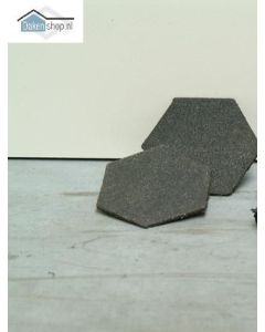 Plakzegel zeskant 110x 4 mm van rubber