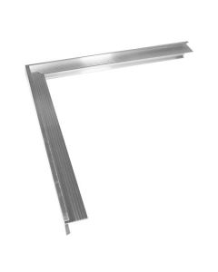 Aluminium roval daktrim plat buitenhoek 35x28 mm