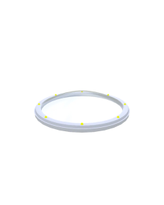 Ronde lichtkoepel acrylaat helder driewandig
