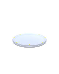 Ronde lichtkoepel acrylaat opaal dubbelwandig