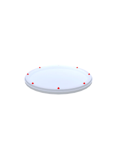 Ronde lichtkoepel polycarbonaat opaal enkelwandig